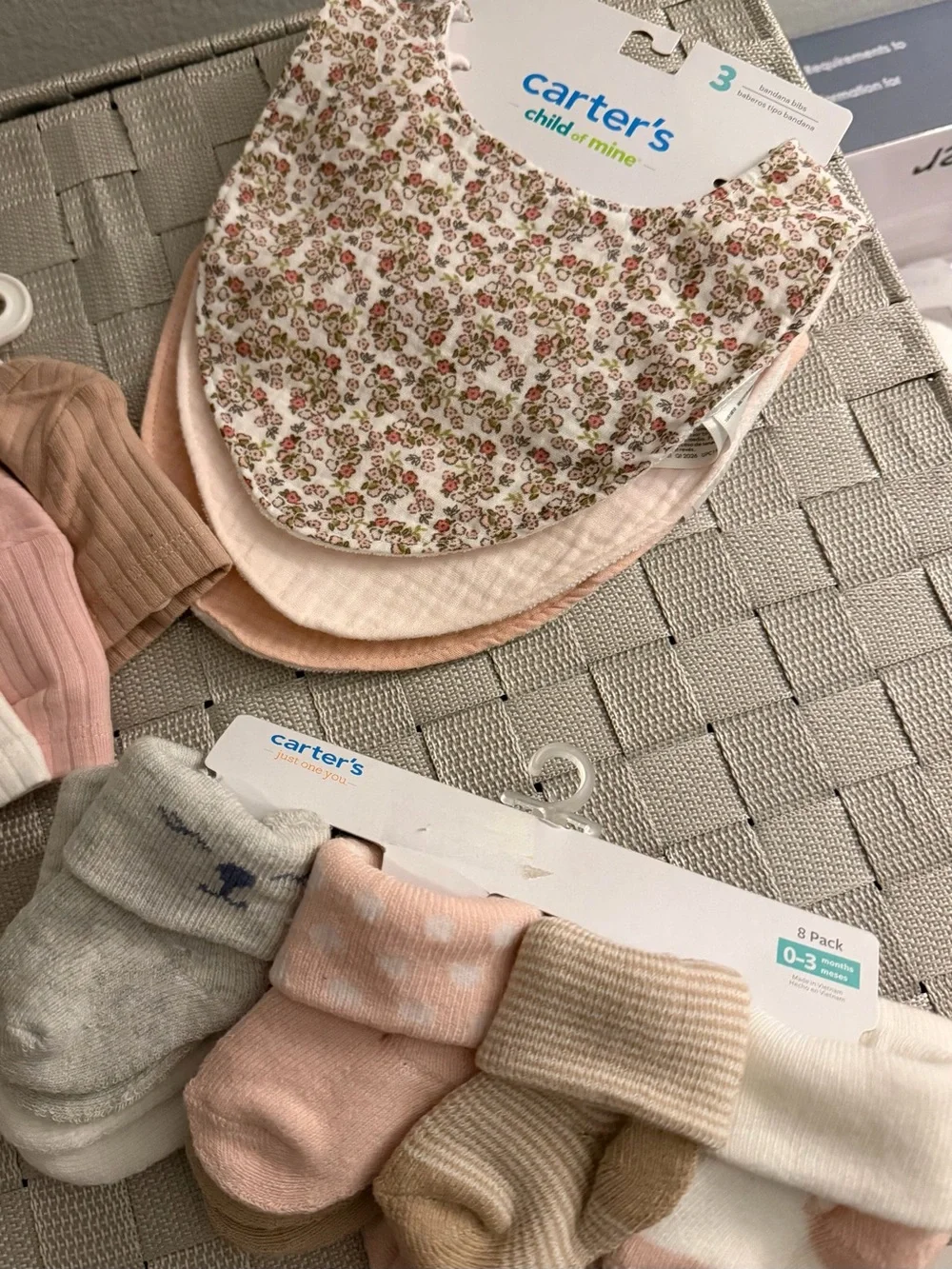 Carter's Newborn Onesies with Bibs and Socks